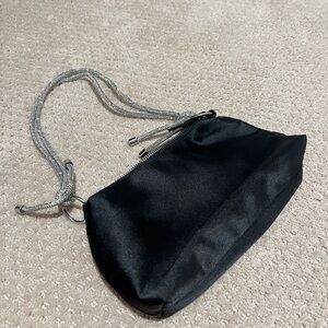 Elegant Black Satin Women's Bag